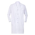 thumbnail image 4 of KIHOUT Professional Lab Coat for Men Long Sleeve Turndown Collar Poly White Coat, 4 of 8