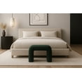 thumbnail image 2 of Meridian Furniture Banc en Tissu Bouclé Vert Niagara, 2 of 7