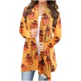 thumbnail image 1 of Honganda Cardigan Imprimé Halloween pour Femmes, Manteau Ample à Manches Longues, 1 of 7