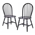 thumbnail image 1 of Winsome Black Composite Wood Windsor Chairs with Curved Legs, 1 of 1