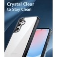 thumbnail image 2 of KOMI for Samsung Galaxy S24-FE Case: Clear Military Grade Drop Protection Anti Yellowing Slim Case - Rugged Shockproof Protective Transparent Cell Phone Cover Black, 2 of 5
