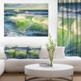 thumbnail image 1 of Sunrise and Shining Waves in Ocean - Beach Photo Canvas Print, 1 of 3