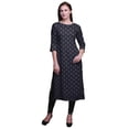 thumbnail image 1 of Bimba Tunique Droite à Manches 3/4, Hauts Imprimés, Kurta, Tenue d'Été pour Femmes, 1 of 6