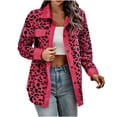 thumbnail image 1 of CEHVOM Women's New Leopard Print Button Long Sleeve Jacket Shirt Coat Clearance, 1 of 5