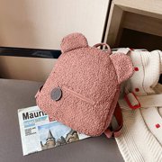Kids Backpack, Staron Cute Bear Ears Lambskin Kids Backpack, Lightweight Adjustable Shoulder Straps School Daypack Travel Bag