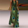 thumbnail image 2 of Pisexur Robe d'Été de Plage pour Femme, Robe Longue Formelle à Fleurs, Manches Courtes, Col en V, Décontractée, Ample, Grande Taille, avec Poches, 2 of 9