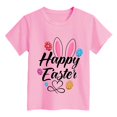 thumbnail image 4 of PMVFHDE Tenue de Pâques Fille T-Shirt Graphique de Pâques / Imprimé Lapin et Oeuf Manches Courtes Col Rond / T-Shirt de Fête en Coton Doux pour Tout-Petit / Tenue Décontractée Printemps Été Rose,12-13 Ans, 4 of 4