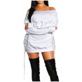 thumbnail image 2 of Birdeem Robe d'Été pour Femmes, Grande Taille, Ample, à Manches Longues, Épaules Dénudées, 2 of 6