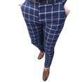 thumbnail image 4 of RKSTN Pants for Men Fall Check Business Straight Pants Loose Trousers Straight Leg Pants, 4 of 6