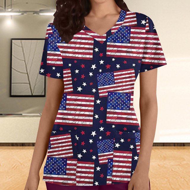 LSLJS T-Shirt Ample Décontracté pour Femme, Uni, Col Rond, Manches Courtes, Poches, Chandail à Enfiler, Hauts; Sarraus pour Femmes Grande Taille