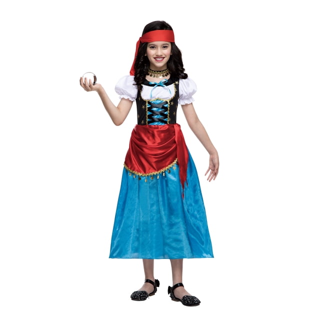 Partyholic Moonlight Pirate Costume for Girls, Medium Size