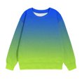 thumbnail image 3 of Yuyuzo Chandails en Molleton pour Filles Col Rond Manches Longues Décontracté Confortable Bloc de Couleur Pull d'Automne, 3 of 4