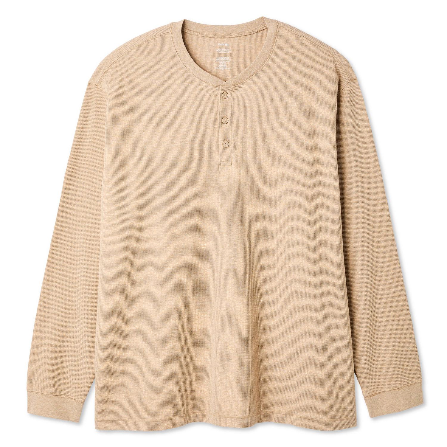 George Big Men's Long-Sleeve Henley T-Shirt