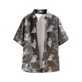 thumbnail image 1 of Birdeem Chemise d'Été Vintage Imprimée pour Hommes Manches Courtes Col Cubain Chemise Style Hawaïen Motif Manches Courtes Col Rabattu Blouse & Chemise, 1 of 1
