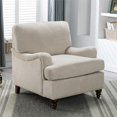 thumbnail image 3 of Clarendon Tissu d'Avoine de Mer Beige Fauteuil de Transition Rembourré en Polyester, 3 of 11