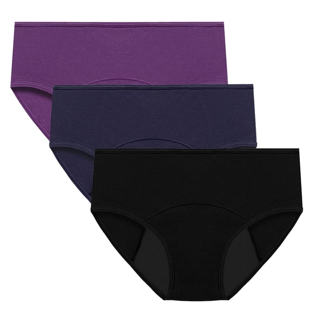Culottes Menstruelles pour Femmes Flux Abondant, Culottes Réutilisables Anti-Fuites Post-Partum pour Incontinence Menstruelle 3 Pcs