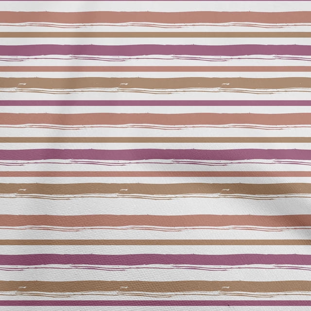 oneOone Rayon Brown Fabric Stripes Fabric For Sewing Printed Craft Fabric By The Yard 56 Inch Wide