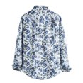 thumbnail image 2 of Innerwin Blouse Col à Revers Hauts pour Hommes Chemises à Manches Longues à Simple Boutonnage Bleu Floral TG, 2 of 4