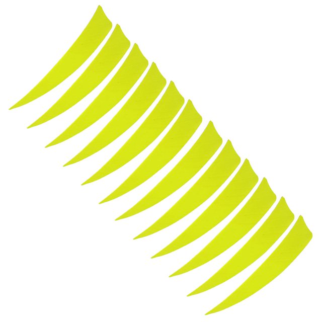 S SERENABLE 12 Pack s - 4 Inch Natural Turkey Feathers - Fletching DIY Hunting Training Fluorescent Yellow