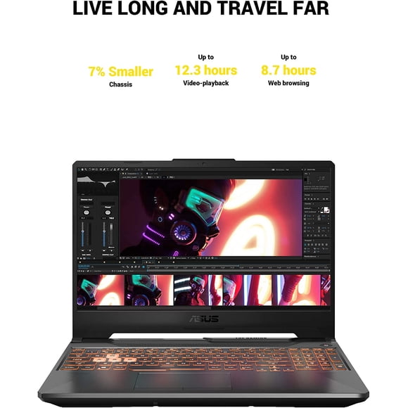 Refurbished ASUS TUF506IV-AS76 TUF Gaming A15 Gaming Laptop, 15.6'' 144Hz Full HD IPS-Type, AMD Ryzen 7 4800H, GeForce RTX 2060, 16GB DDR4, 1TB PCIe SSD, 90WHr Battery, RGB Backlit KB, Windows 10 Home