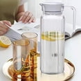 thumbnail image 1 of Feltree Cold Water Kettle Plastic Striped Transparent Cool Tea Kettle Restaurant Hot and Cold Milk, 1 of 7