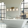 thumbnail image 3 of Patiojoy Bathroom Vanity Light Modern Wall 4-Light  Sconce Fixtures With Clear Glass Shade, 3 of 5
