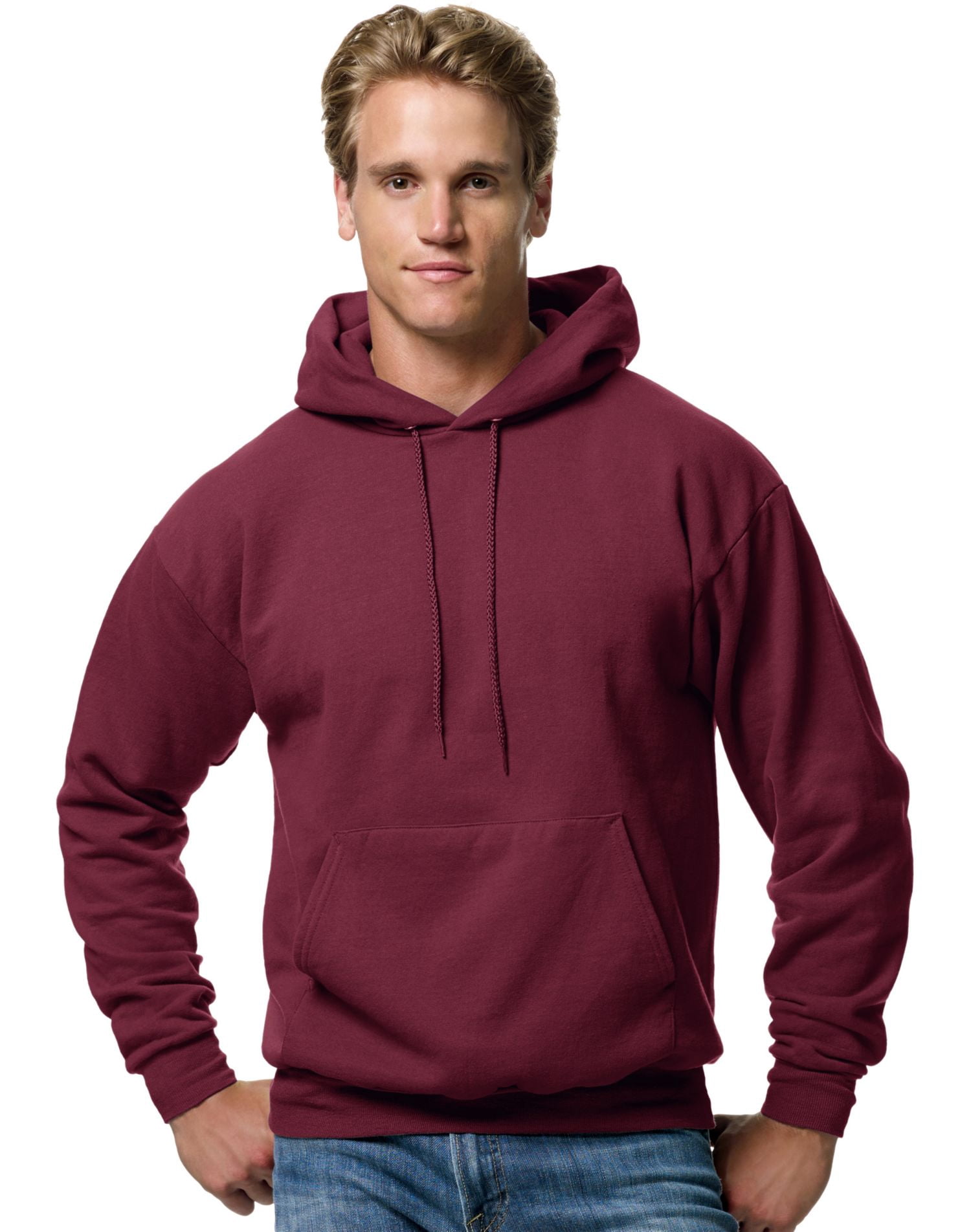 Hanes Chandail à Capuchon en Molleton ComfortBlend EcoSmart pour Hommes, TG, Bordeaux