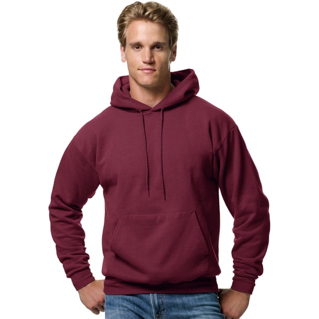Hanes Mens ComfortBlend EcoSmart Pullover Hoodie Sweatshirt, XL, Maroon