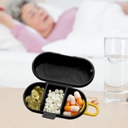 TIMIFIS Pill Organizer, Portable Mini Organizer Multifunctional Toothpick Floss Swimming Earplugs Storage Box Carry Organizing Box Medicine Bottle Organizer