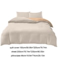 thumbnail image 3 of 4 Piece Bedding Set | Duvet Cover, Fitted Sheet & Pillowcases | Reversible Design for Student Dorm, Guest Room & Home | Soft Washed Polyester Microfiber | Twin, Full & Queen Sizes, 3 of 6