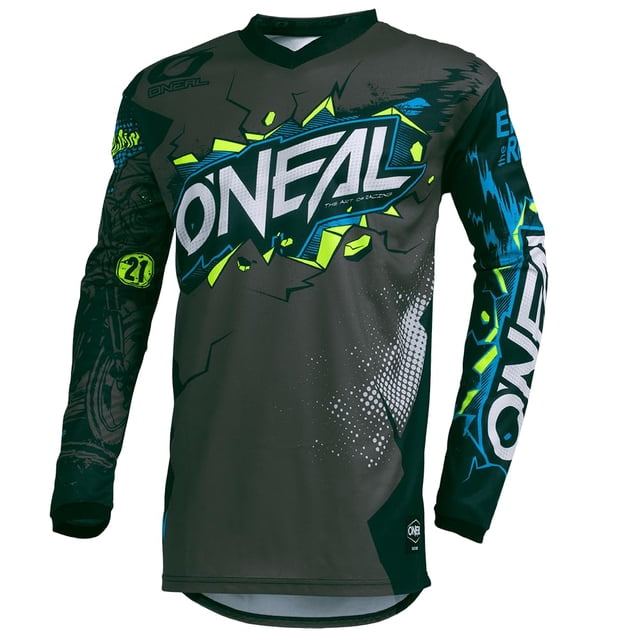 O'Neal Men's Element Villain Jersey (Gray, X-Large)