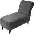 thumbnail image 1 of 2024 Velvet Armless Chaise Lounge Slipcover Stretch Sofa Slip Cover Furniture Protector, 1 of 8