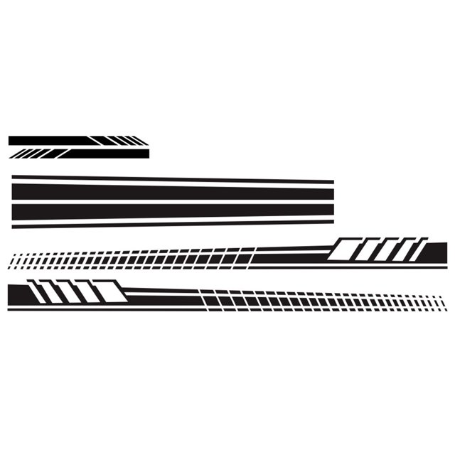Yeacher 5Pcs Car Stickers Body Sticker Decals Stripes Car Side Door Body Hood Rearview Mirror Decal Stickers Set Racing