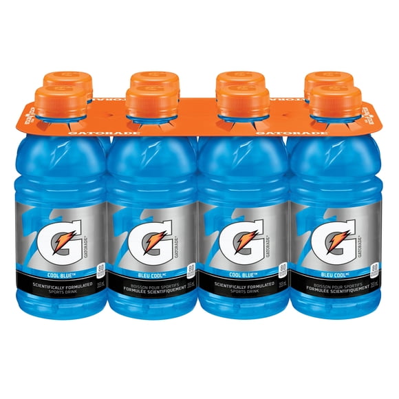 Gatorade Boisson Sportive Cool Blue 8 x 355 mL, Bouteilles