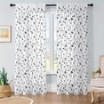thumbnail image 4 of Leaf Embroidered Sheer Curtains for Bedroom - Light Filtering Vintage Style Valance with Botanical Design, 4 of 6