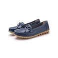 thumbnail image 1 of MAWCLOS Ladies Moccasins Comfort Nursing Shoes Slip On Resistant Loafers Bow Work Boat Shoe Deep Blue 8.5, 1 of 8