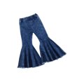 thumbnail image 2 of Fortune Jeans Évasés pour Fille 2-7 Ans Bleu Taille Haute en Denim, 2 of 7