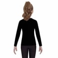 thumbnail image 3 of yardsong Girls' Fleece Ribbed Knit Base Layer - Long Sleeve Winter Warm Crewneck Top Black,4-8Years, 3 of 7