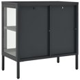 thumbnail image 3 of vidaXL Sideboard Anthracite 70x35x70 cm Steel and Glass, 3 of 5