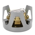thumbnail image 4 of Mini Alcohol Stove Brass Aluminum Safe Windproof Portable Backpacking Stove Camping Cooking, 4 of 7
