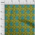 thumbnail image 1 of oneOone Cotton Flex Fabric Leaves & Floral Block Printed Craft Fabric BTY 40 Inch Wide, 1 of 4
