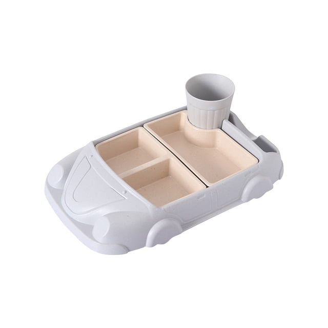 Vaidha Fiber Car Food Tray Division Cute Split Design Set Bowl Tableware