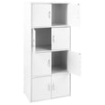thumbnail image 2 of Hodedah HID 44 Armoire de Rangement Fermée à 8 Portes pour la Maison et le Bureau, Blanc, 2 of 8