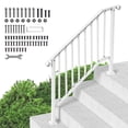 thumbnail image 1 of VEVOR 3-4 Step Handrails for Outdoor for Seniors Porch Deck Retro Arch White, 1 of 9