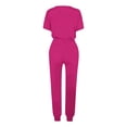thumbnail image 5 of Yuyuzo Womens Workout Sets 2 Piece Short Sleeve Crew Neck T-Shirts Drawstring Jogger Pants with Pockets, 5 of 5