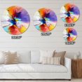 thumbnail image 4 of Designart 'Creative Flower in Multiple Colors ' Farmhouse wall clock, 4 of 4
