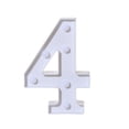 thumbnail image 1 of XZNGL Alphabet LED Digital Lights Light Up White Plastic Digital Standing Hanging 4, 1 of 4
