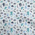 thumbnail image 1 of oneOone Velvet Turquoise Blue Fabric Cowboy Sewing Craft Projects Fabric Prints By Yard 58 Inch Wide, 1 of 5