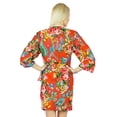 thumbnail image 4 of Bimba Women Short Solid Belt Robe Soft Modal Cotton Wrap Round Plain Bath Robe, 4 of 7