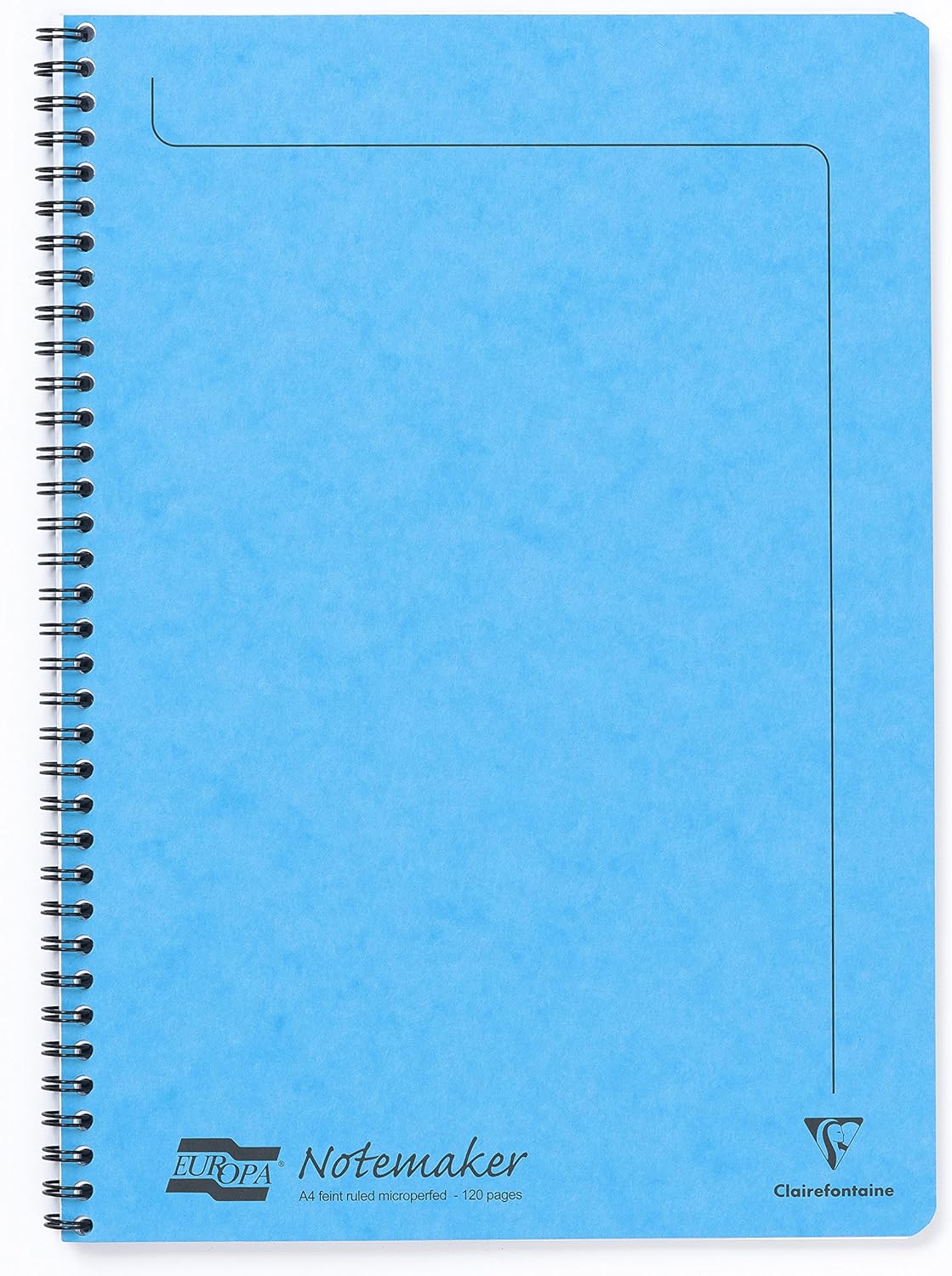 Clairefontaine Europa Side-Wirebound Notemaker A4 - 60 Sheets - Turquoise Cover